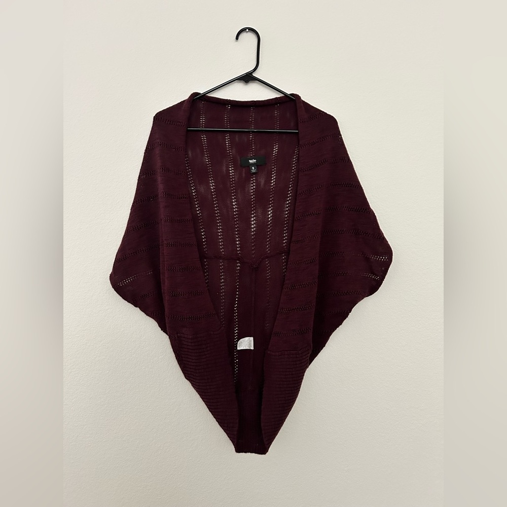Mossimo Deep Burgundy Knit Shrug